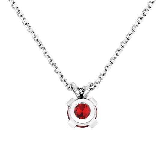 Collier Lepage Présage en or blanc et rubis