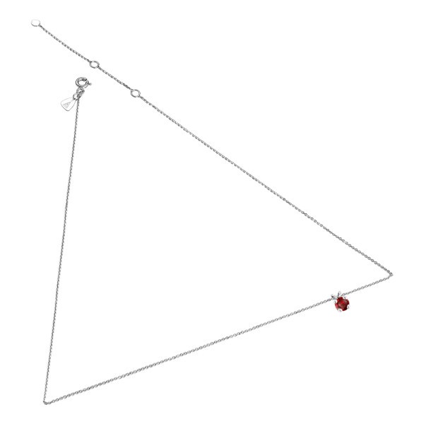 Collier Lepage Présage en or blanc et rubis