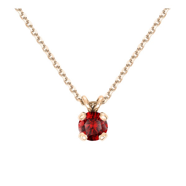 Collier Lepage Présage en or rose et rubis