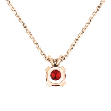 Collier Lepage Présage en or rose et rubis