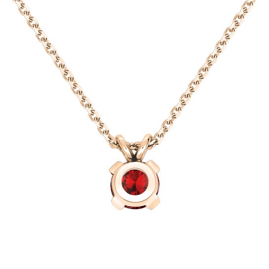 Collier Lepage Présage en or rose et rubis