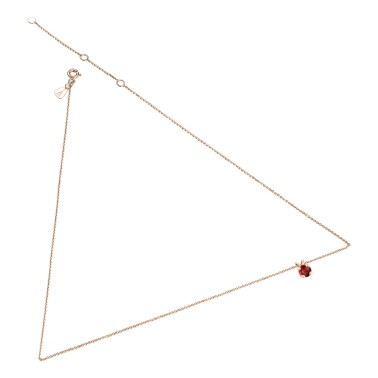 Collier Lepage Présage en or rose et rubis