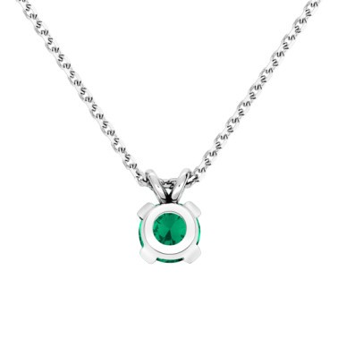 Collier Lepage Présage en or blanc et émeraude