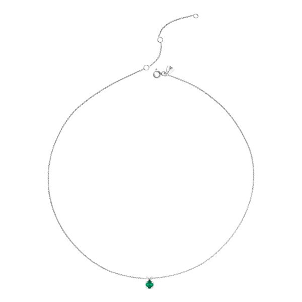 Collier Lepage Présage en or blanc et émeraude
