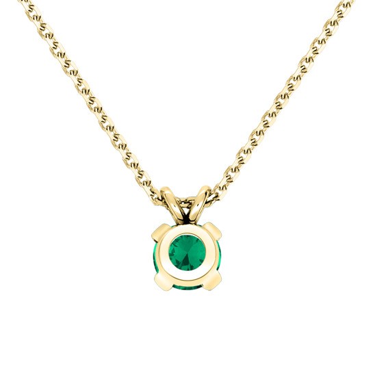 Collier Lepage Présage en or jaune et émeraude