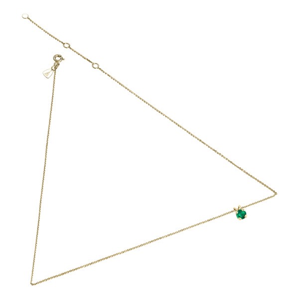 Collier Lepage Présage en or jaune et émeraude