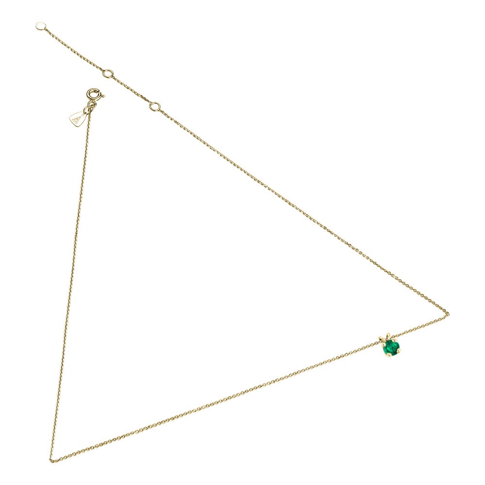 Collier Lepage Présage en or jaune et émeraude