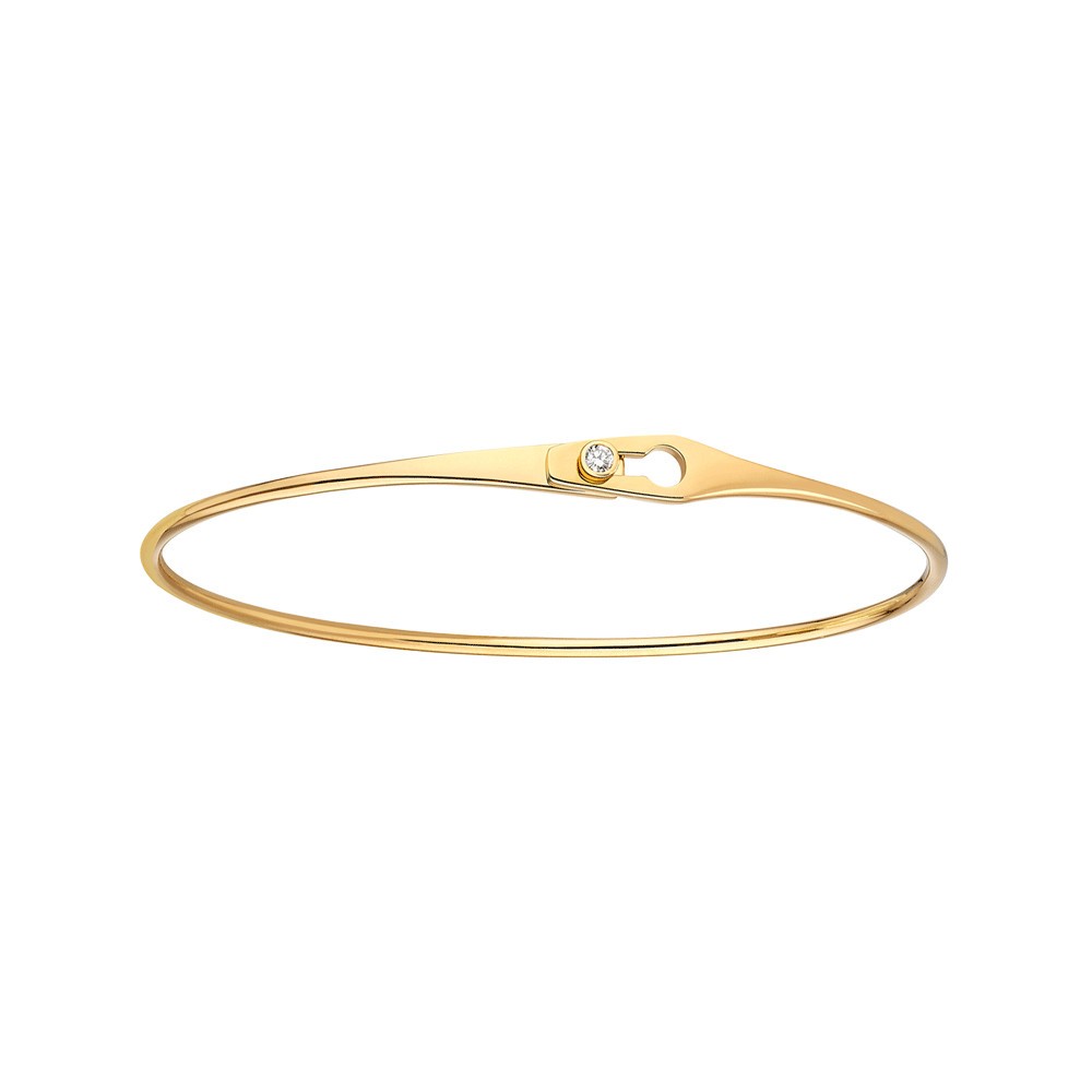 Bracelet Dinh Van Serrure Jonc en or jaune et diamant - SOLDAT