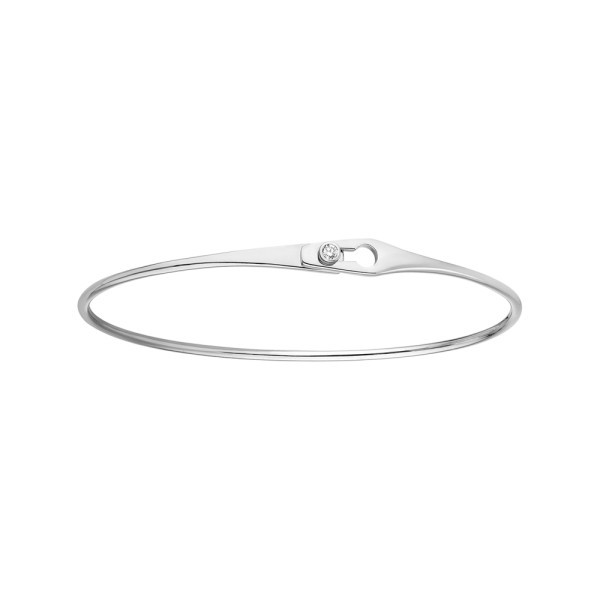 Bracelet Dinh Van Serrure Jonc en or blanc et diamant