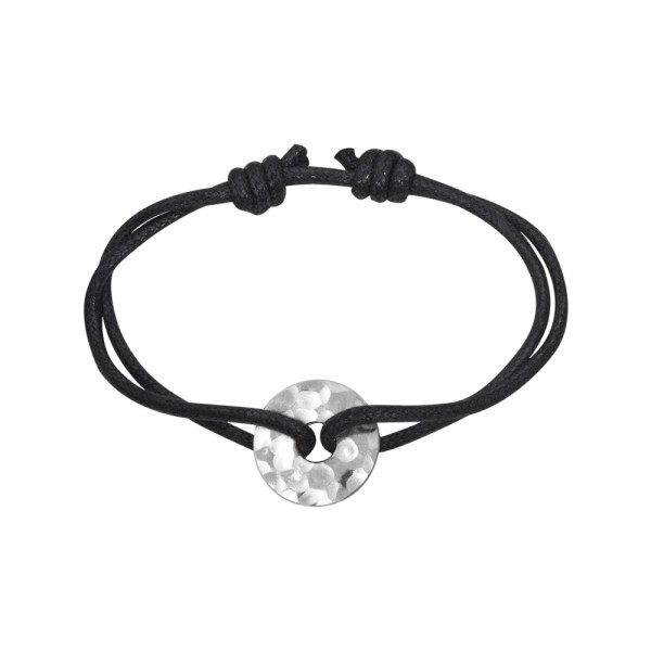 Bracelet Dinh Van Pi Chinois en argent sur cordon