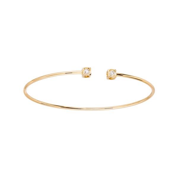 Bracelet Dinh Van Le Cube Diamant petit modèle en or jaune et diamants