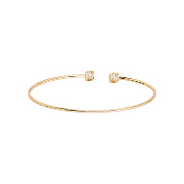 Bracelet Dinh Van Le Cube Diamant petit modèle en or jaune et diamants - SOLDAT PL