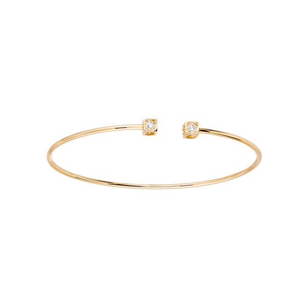 Bracelet Dinh Van Le Cube Diamant petit modèle en or jaune et diamants - SOLDAT PL
