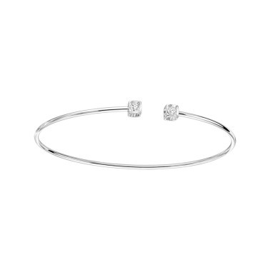 Bracelet Dinh Van Le Cube Diamant petit modèle en or blanc et diamants - SOLDAT