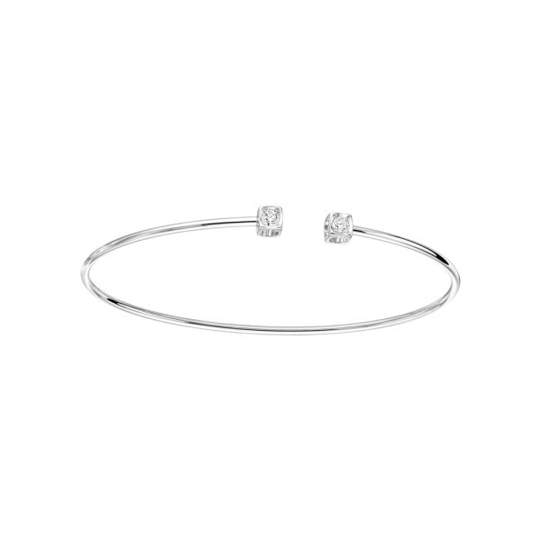 Bracelet Dinh Van Le Cube Diamant petit modèle en or blanc et diamants - SOLDAT PL