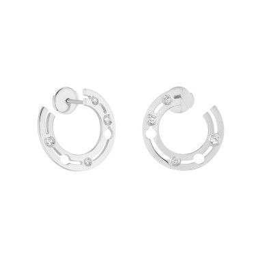 Créoles Dinh van Pulse en or blanc et diamants