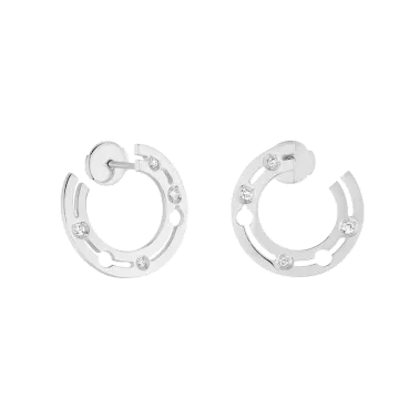 Créoles Dinh van Pulse en or blanc et diamants