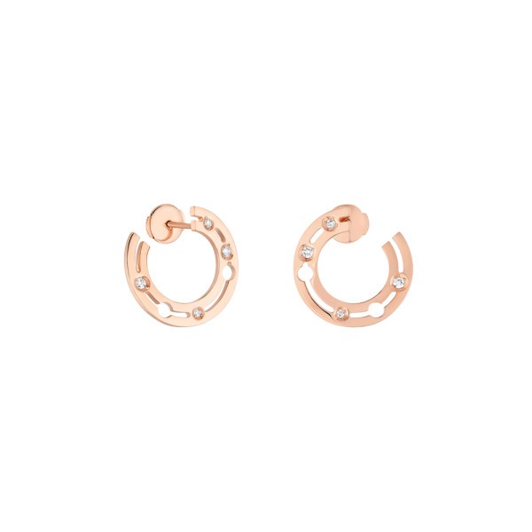 Créoles Dinh van Pulse en or rose et diamants