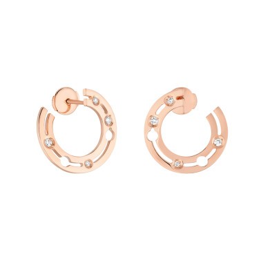 Créoles Dinh van Pulse en or rose et diamants