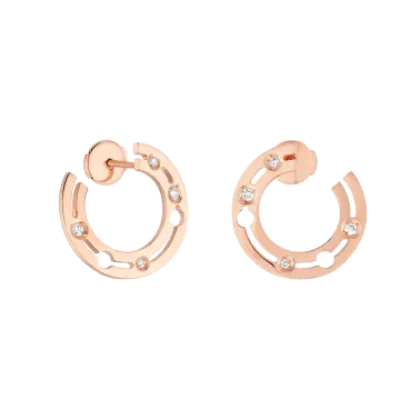 Créoles Dinh van Pulse en or rose et diamants