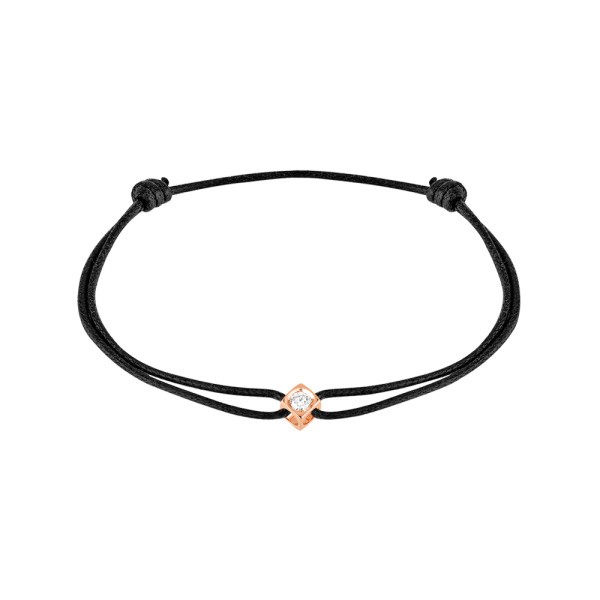 Dinh Van Le Cube Diamant in rose gold and diamond cord bracelet