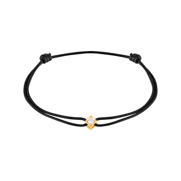 Dinh Van Le Cube Diamant in yellow gold and diamond bracelet on