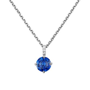 Collier Lepage Comtesse en or blanc saphir et diamants