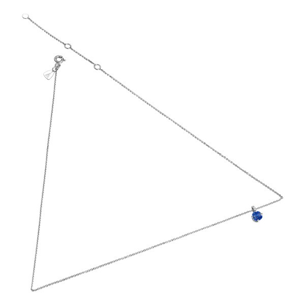 Collier Lepage Comtesse en or blanc saphir et diamants