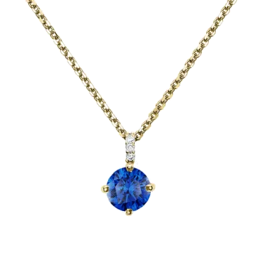 Collier Lepage Comtesse en or jaune saphir et diamants