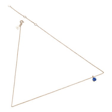 Collier Lepage Comtesse en or rose saphir et diamants