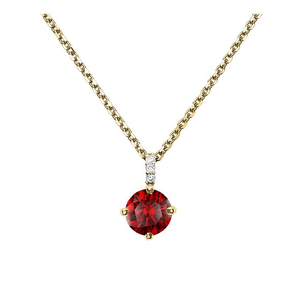 Collier Lepage Comtesse en or jaune rubis et diamants