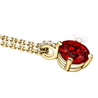 Collier Lepage Comtesse en or jaune rubis et diamants