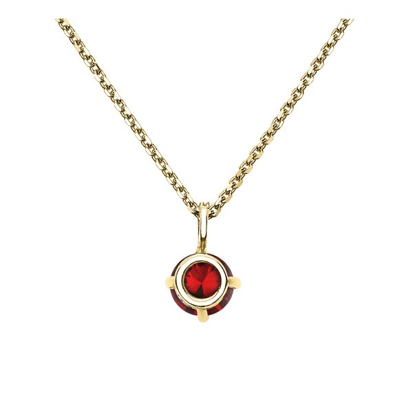 Collier Lepage Comtesse en or jaune rubis et diamants