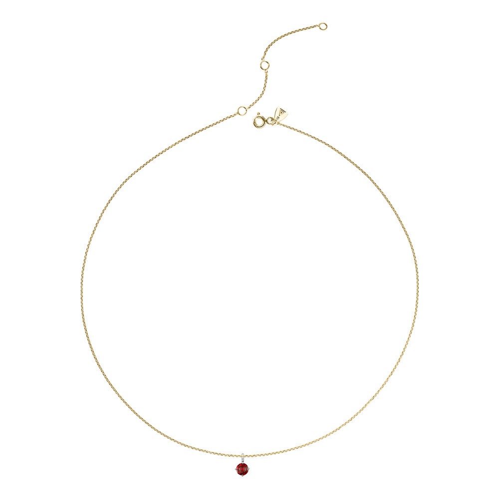 Collier Lepage Comtesse en or jaune rubis et diamants
