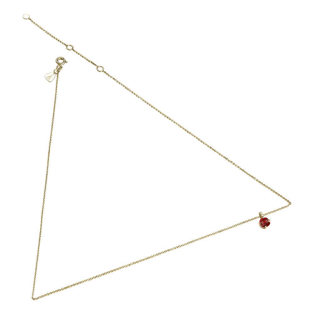 Collier Lepage Comtesse en or jaune rubis et diamants
