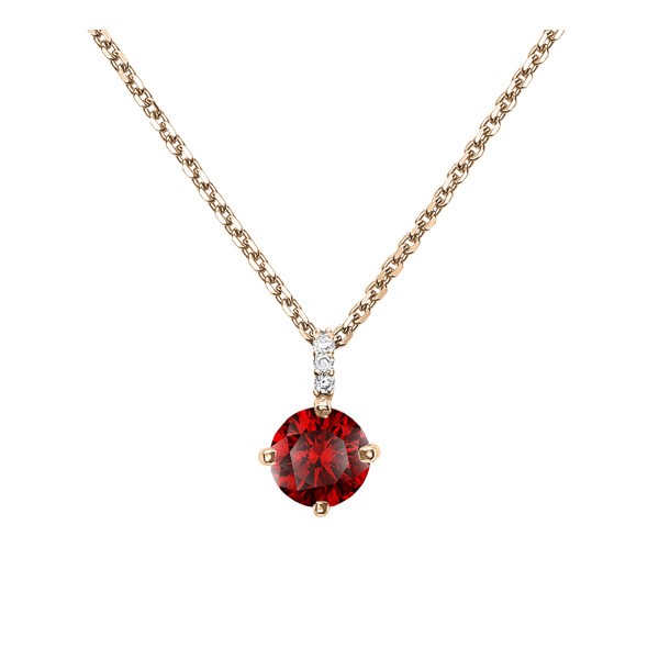 Collier Lepage Comtesse en or rose rubis et diamants