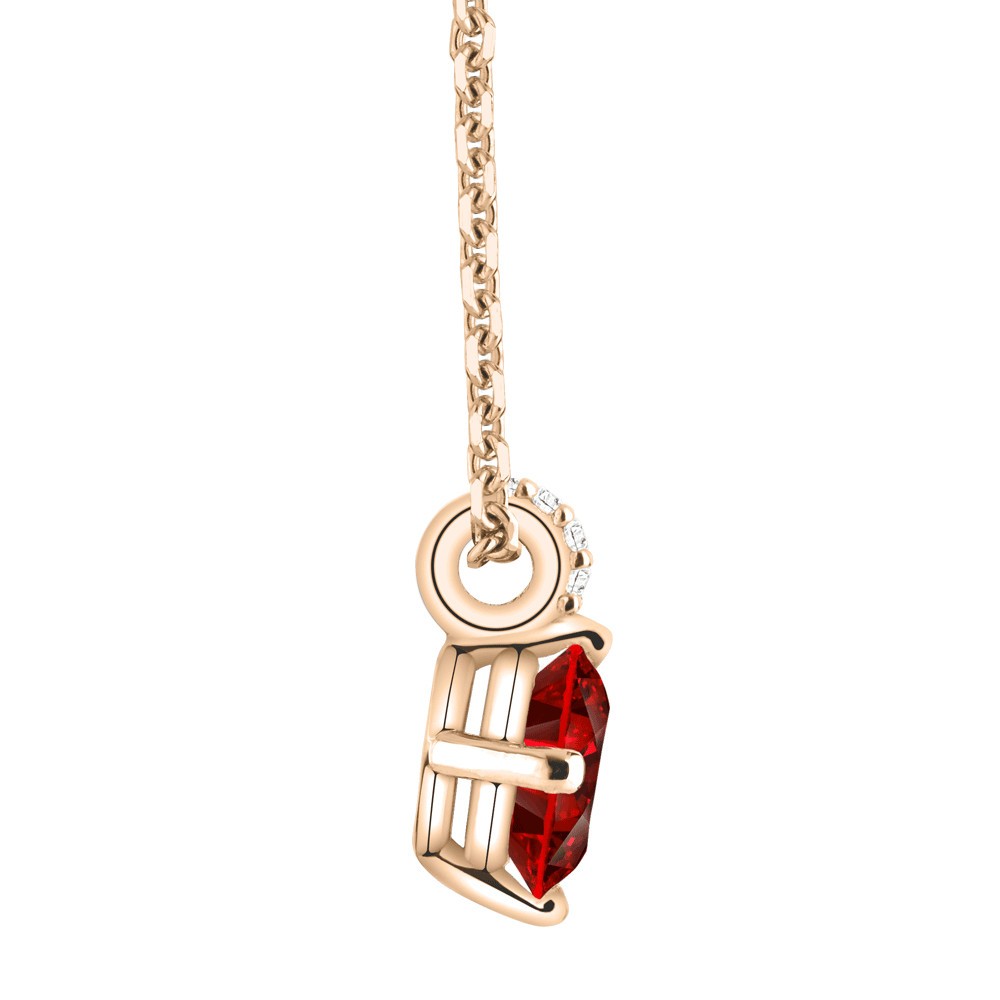 Collier Lepage Comtesse en or rose rubis et diamants