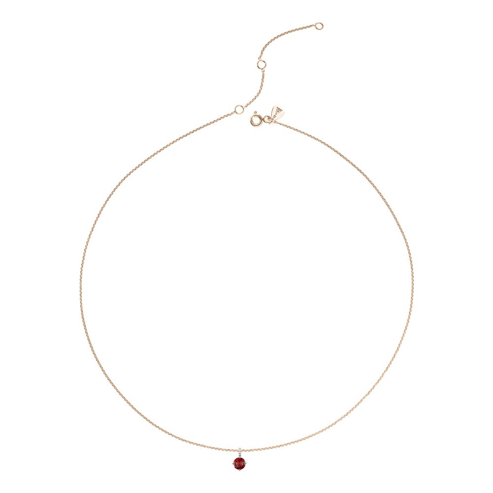 Collier Lepage Comtesse en or rose rubis et diamants
