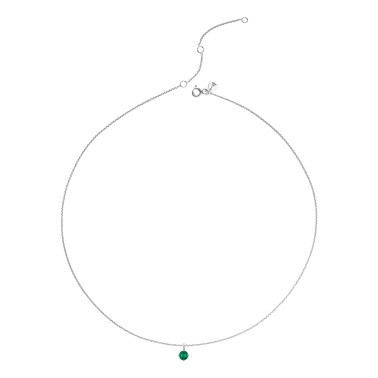 Collier Lepage Comtesse en or blanc émeraude et diamants