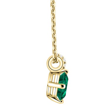 Collier Lepage Comtesse en or jaune émeraude et diamants
