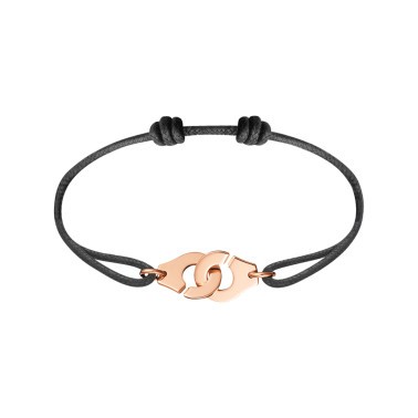 Bracelet Dinh Van Menottes R12 en or rose sur cordon - SOLDAT