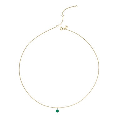 Collier Lepage Comtesse en or jaune émeraude et diamants