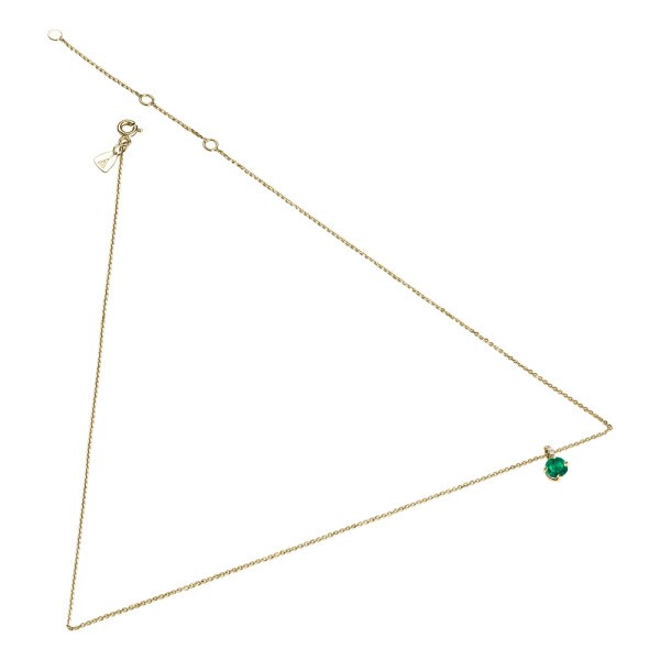 Collier Lepage Comtesse en or jaune émeraude et diamants