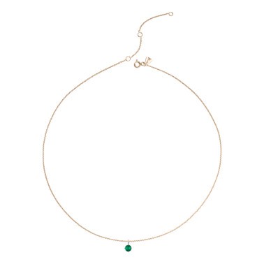 Collier Lepage Comtesse en or rose émeraude et diamants
