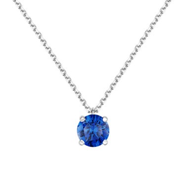 Collier Lepage Chéri en or blanc et saphir