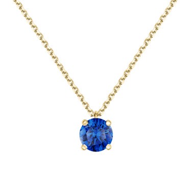 Collier Lepage Chéri en or jaune et saphir