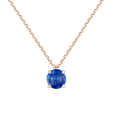 Collier Lepage Chéri en or rose et saphir