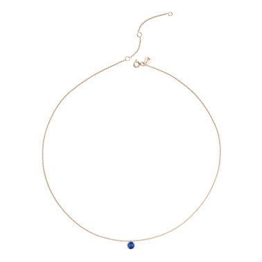 Collier Lepage Chéri en or rose et saphir