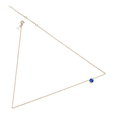 Collier Lepage Chéri en or rose et saphir