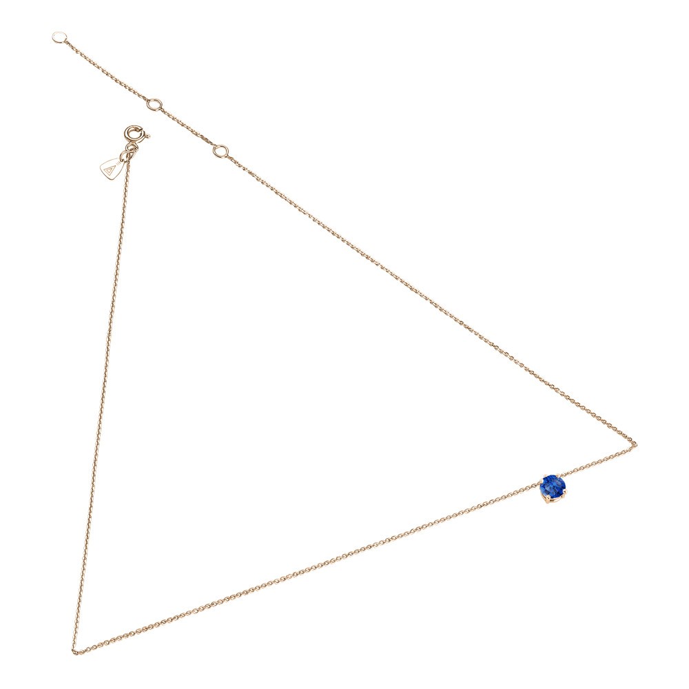 Collier Lepage Chéri en or rose et saphir